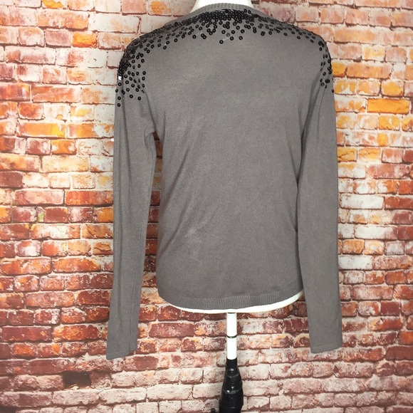 Rue 21 Gray and Black Sequined Button Down Cardigan - Picture 5 of 9